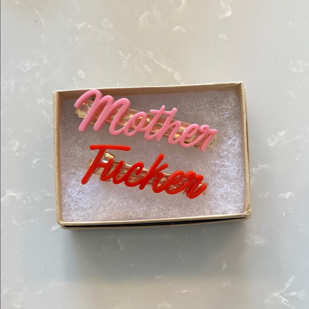 NWOT Mother Denim Brand - Pink and Red Hair Clips